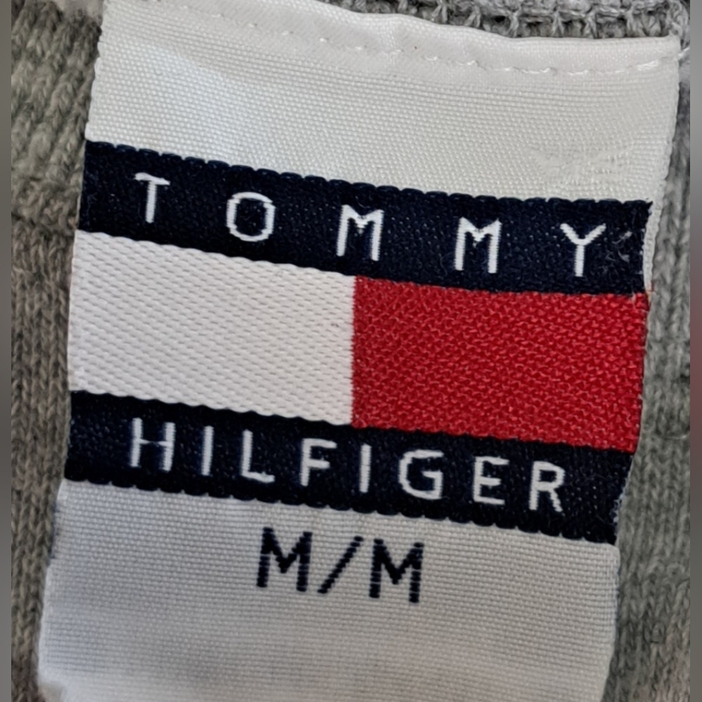 Tommy Hilfiger Tommy Jeans Women's Sweater Vintage 90s Y2K Spell Out Gray Medium - Picture 10 of 11